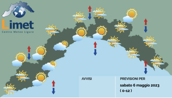 Meteo, cielo nuvoloso su tutta la regione