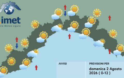 Meteo, cielo sereno su tutta la Liguria con temperature superiori alla media