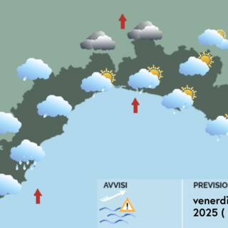 Meteo, piogge deboli da ponente verso il centro della Liguria ma in serata migliora