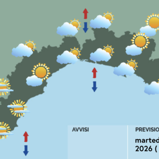 Meteo, cieli poco nuvolosi su tutta la Liguria