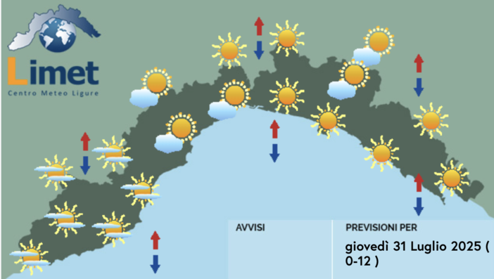 Meteo, ultimo giorno di luglio all'insegna del bel tempo Meteo, ultimo giorno di luglio all'insegna del bel tempo