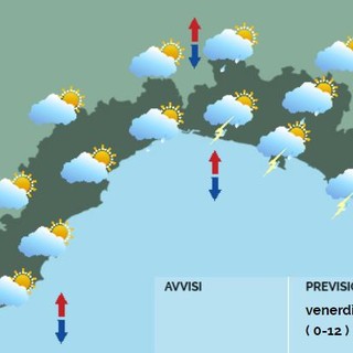 Meteo, possibili temporali sulla costa in mattinata, nel pomeriggio piogge sull'entroterra