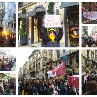 Maturità, studenti in piazza a Genova: &quot;La seconda prova scritta dopo due anni di dad è un'offesa nei nostri confronti&quot; (Foto e Video)