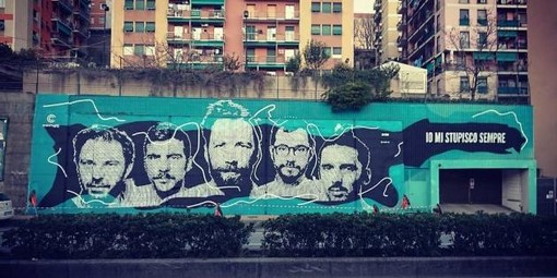 Genova regala e dedica un murale agli Ex-Otago a Marassi dove la band è nata e cresciuta