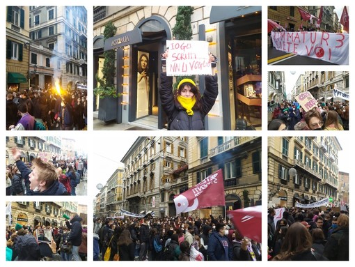 Maturità, studenti in piazza a Genova: "La seconda prova scritta dopo due anni di dad è un'offesa nei nostri confronti" (Foto e Video)