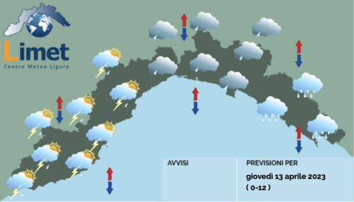 Meteo, giornata di piogge e temporali. Possibili grandinate sulla Liguria Meteo, giornata di piogge e temporali. Possibili grandinate sulla Liguria