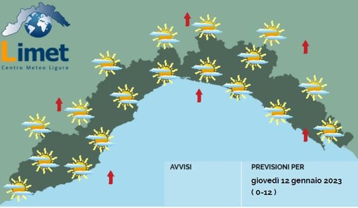 Meteo, in arrivo giornate variabili, dal pomeriggio aumenta la nuvolosità Meteo, in arrivo giornate variabili, dal pomeriggio aumenta la nuvolosità