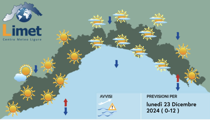 Meteo, cielo sereno su tutta la Liguria ma attenzione alle raffiche di Tramontana