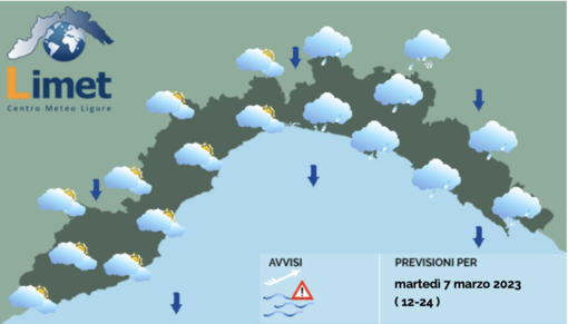 Meteo, giornata ventosa. Qualche pioggia sparsa nel pomeriggio e in serata Meteo, giornata ventosa. Qualche pioggia sparsa nel pomeriggio e in serata