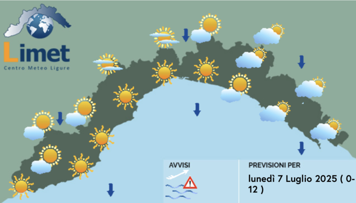 Meteo, ampie schiarite e temperature in calo su tutta la Liguria