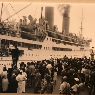 Inaugurata oggi l'esposizione al palazzo della borsa di Genova "Visioni e Bellezza sulle rotte transatlantiche. La grande manifattura italiana nei transatlantici" (FOTO)