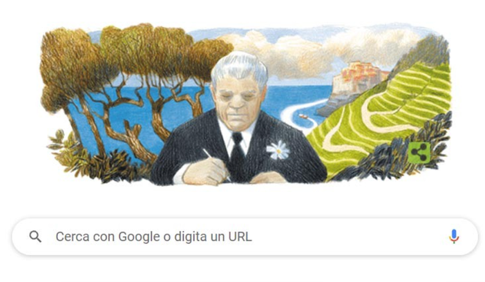 Eugenio Montale: nel 125° anniversario della sua nascita il doodle di Google a lui dedicato