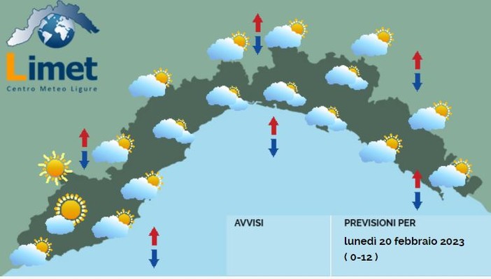Meteo, nubi e debole pioggia al mattino, tempo sereno nel pomeriggio