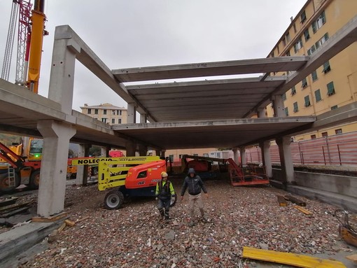 Nuovo mercato di piazzale Parenzo, posizionati gli impalcati Nuovo mercato di piazzale Parenzo, posizionati gli impalcati