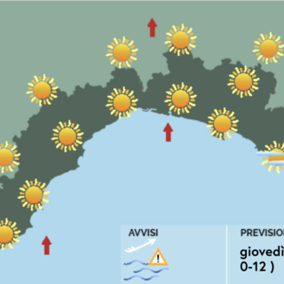 Meteo, giornata soleggiata su tutta la Liguria