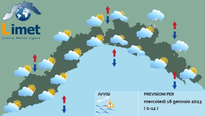 Meteo, in Liguria tempo variabile e temperature sotto la media Meteo, in Liguria tempo variabile e temperature sotto la media