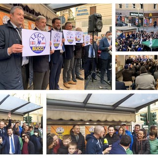 Elezioni comunali, Matteo Salvini a Genova, "Qui vinciamo al primo turno, vostro modello da esportare in tutta Italia" Elezioni comunali, Matteo Salvini a Genova, "Qui vinciamo al primo turno, vostro modello da esportare in tutta Italia"