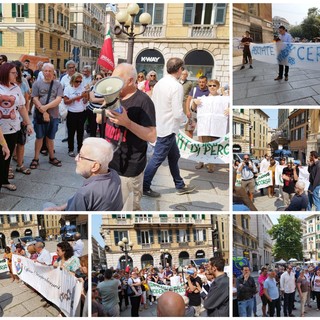 &quot;Pronti alla mobilitazione&quot;, i cittadini protestano contro i depositi chimici e la linea merci al Campasso (foto e video)