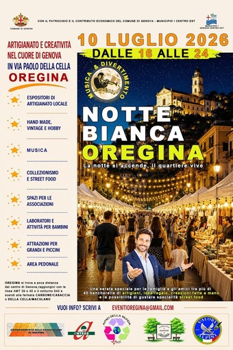 Artigianato, musica e street food, a Oregina arriva la grande "Notte Bianca" Artigianato, musica e street food, a Oregina arriva la grande "Notte Bianca"