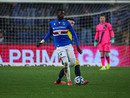 Niang protagonista: autore dell'1-2 per la Samp, espulso subito dopo (foto Gabriele Siri)