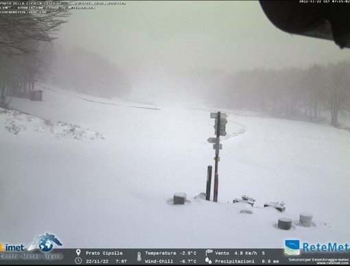 In foto la webcam di Limet su Prato Cipolla In foto la webcam di Limet su Prato Cipolla