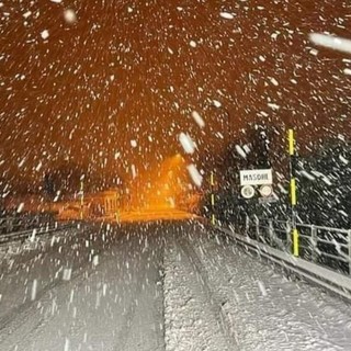 Non ha deluso le aspettative la neve che la scorsa notte è scesa sull'entroterra (FOTO)