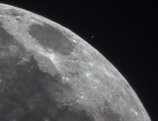 La foto dell'occultazione lunare ripresa dall'Osservatorio Astronomico del Righi