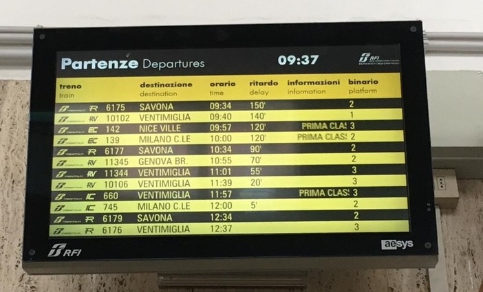 Investimento sui binari tra Alassio e Albenga: traffico ferroviario in tilt