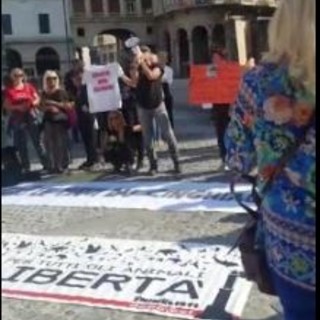 Animalisti genovesi protestano davanti la Regione e all'Acquario: &quot;Siete schiavisti, lasciateli liberi&quot; (Video)