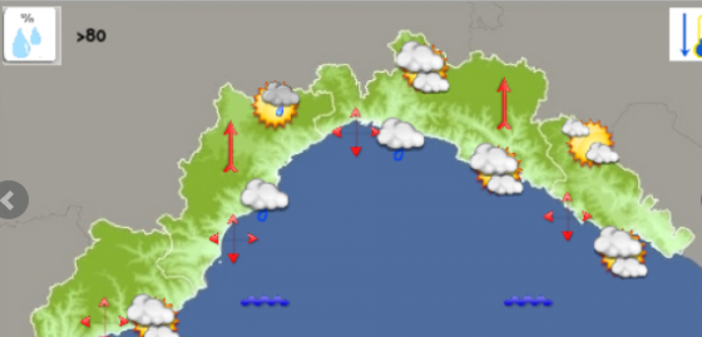 Meteo: giornata nuvolosa con possibili rovesci sul genovese