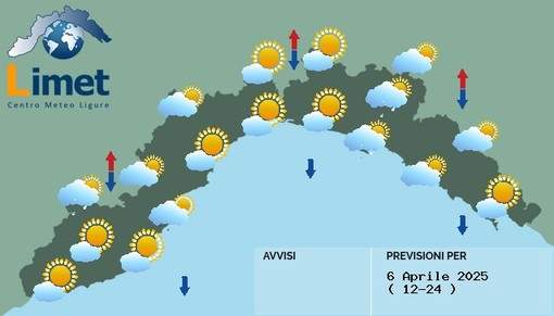 Meteo, si abbassano le temperature. Nel corso del pomeriggio possibili piogge sul Tigullio e le Alpi Liguri
