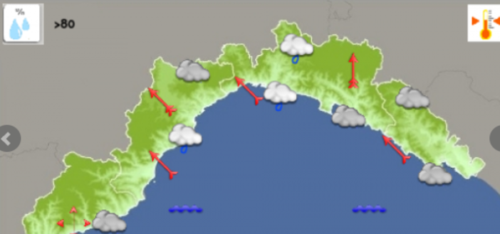 Meteo: giornata prevalentemente nuvolosa con possibili precipitazioni sul genovese
