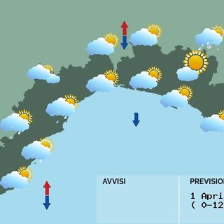 Meteo, temperature in diminuzione e peggioramento delle condizioni a ponente