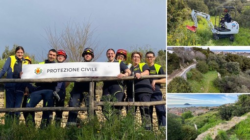 Albenga, volontari di Protezione Civile in azione sulla via Julia Augusta: ripulito il Monumento funerario G