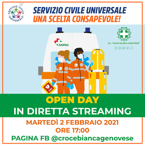 Via al bando per il Servizio Civile in Liguria: 12 posti disponibili alla Croce Bianca Genovese