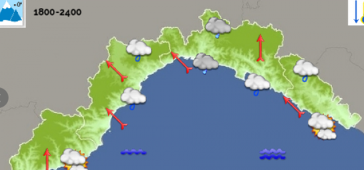 Meteo: giornata caratterizzata da nuvolosità e rovesci su genovese e Levante