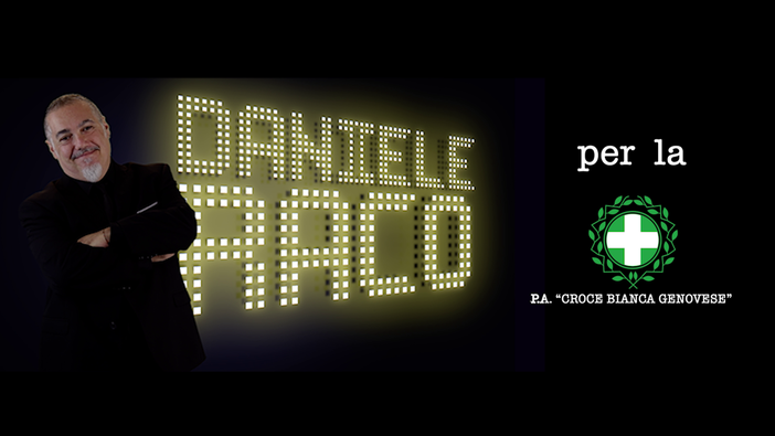 Daniele Raco per la campagna donazioni in favore della Croce Bianca genovese