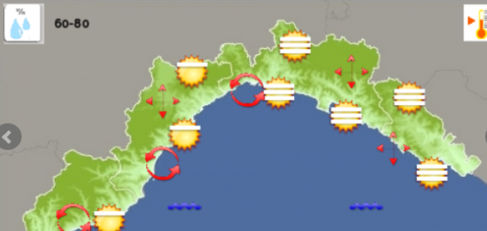 Meteo: previsioni in miglioramento, giornata stabile su genovese e levante Meteo: previsioni in miglioramento, giornata stabile su genovese e levante