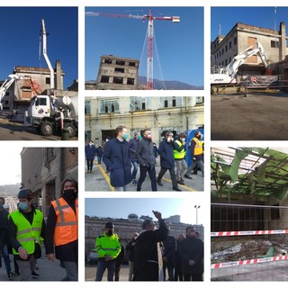 Ex Miralanza, oggi la prima bennata per demolire i vecchi stabili: "Nasceranno 300 posti di lavoro" (FOTO e VIDEO)
