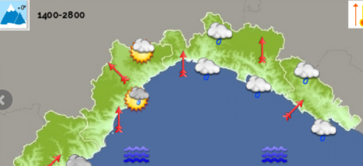 Meteo: giornata prevalentemente caratterizzata da rovesci su genovese e Levante