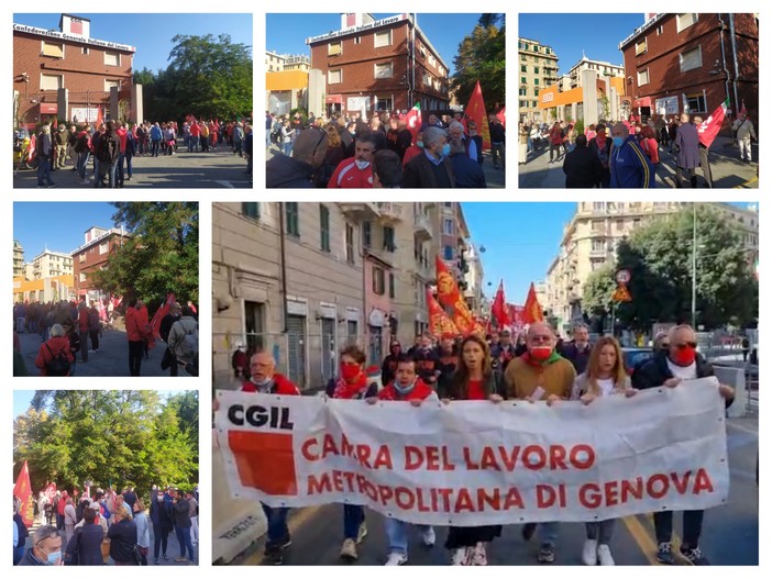 Attacco alla Cgil, questa mattina presidio e corteo dalla storica sede di Cornigliano: "I partiti di estrema destra vanno sciolti" (FOTO e VIDEO) Attacco alla Cgil, questa mattina presidio e corteo dalla storica sede di Cornigliano: "I partiti di estrema destra vanno sciolti" (FOTO e VIDEO)