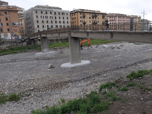 Completata la messa in sicurezza della passerella su Bisagno davanti alla scuola Da Passano