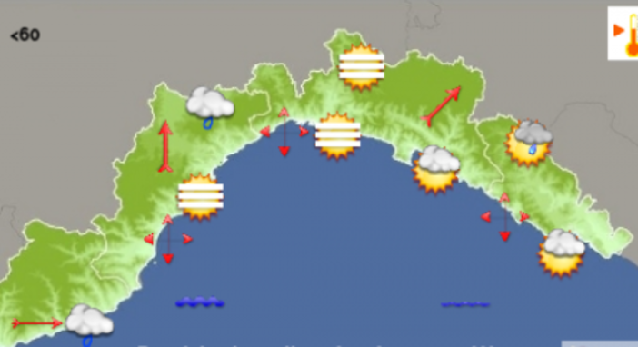 Meteo: le previsioni di giovedì 10 settembre su savonese e genovese