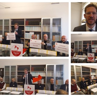 Elezioni comunali, Crucioli presenta il simbolo della lista e si schiera sul conflitto: "No all'Italia in guerra, non demonizziamo Putin" (Foto e Video)