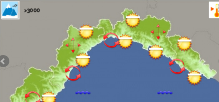 Meteo: giornata prevalentemente soleggiata su genovese e levante Meteo: giornata prevalentemente soleggiata su genovese e levante