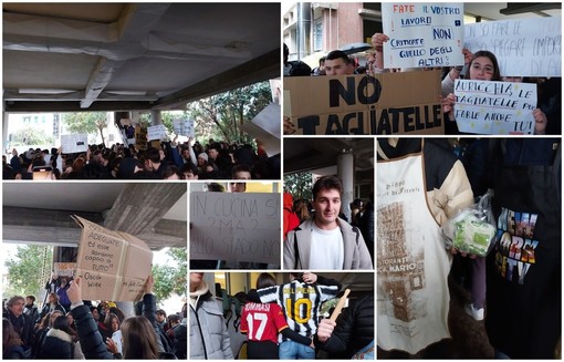 Imperia, la protesta degli studenti del Vieusseux dopo il commento sessista del preside Auricchia (foto e video)