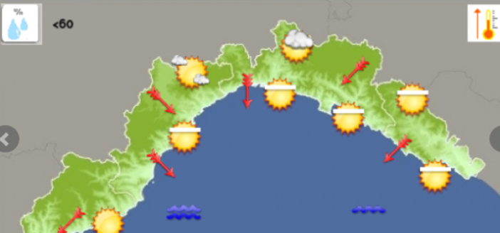 Meteo: giornata soleggiata su genovese e levante Meteo: giornata soleggiata su genovese e levante