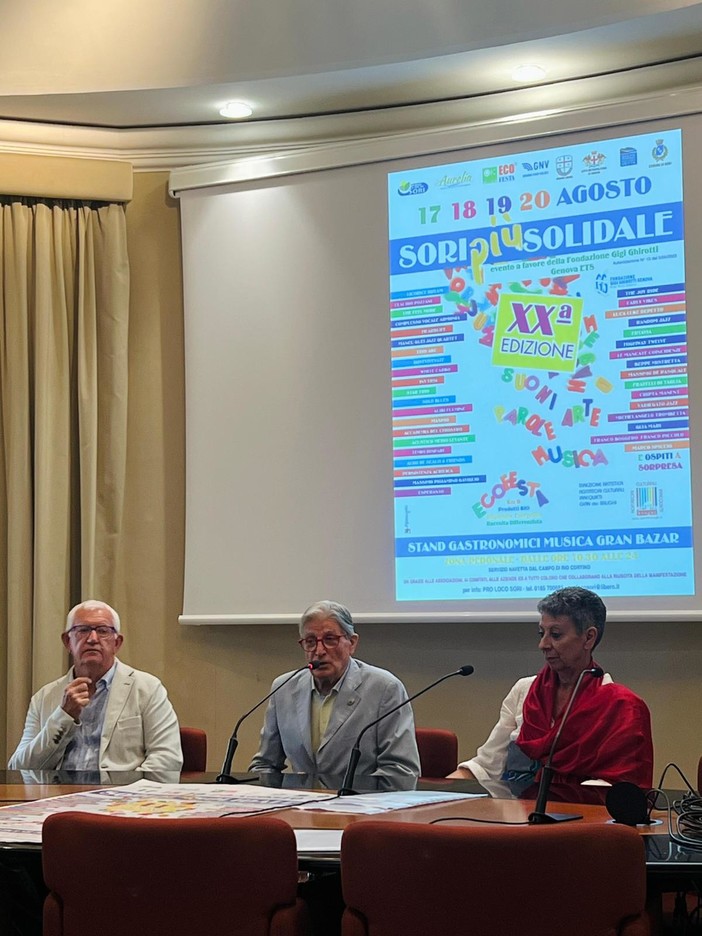 Solidarietà e cultura: presentata l'iniziativa "Sori più solidale" Solidarietà e cultura: presentata l'iniziativa "Sori più solidale"