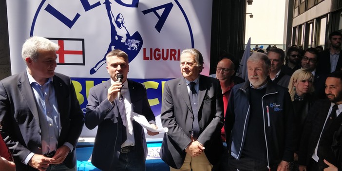 Elezioni comunali, la Lega presenta la lista, Bucci: &quot;I genovesi vogliono le manutenzioni e le raddoppieremo&quot; (Foto e Video)