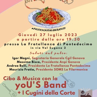 Alla Fratellanza di Pontedecimo torna la 'Pastasciutta antifascista' Alla Fratellanza di Pontedecimo torna la 'Pastasciutta antifascista'